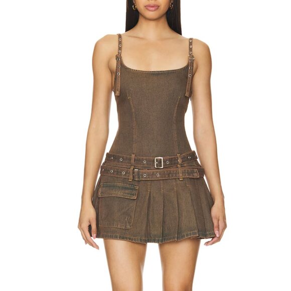 EUC Lioness Biker Mini Dress in Petrol, size S - Picture 1 of 5